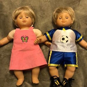 American girl bitty baby twins! Blond hair, with outfits
